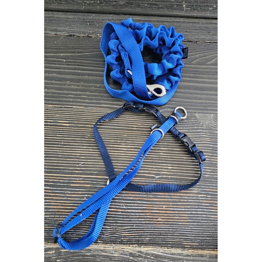*PET SAFE* "COME WITH ME KITTY" HARNESS/BUNGEE LEASH "ROYAL BLUE" SZ. { MEDIUM }